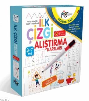 İlk Çizgi Alıştırmaları Kartları (3-7 Yaş)