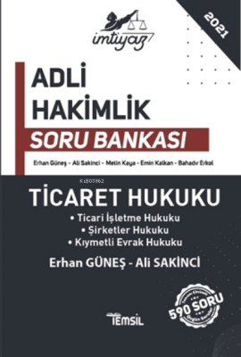 Imtiyaz Ticaret Hukuku Adli Hakimlik Soru Bankası 2021