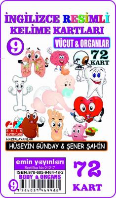İngilizce 09.Vücut ve Organlar / Resimli Kelime Kartları 72-Kart Şener