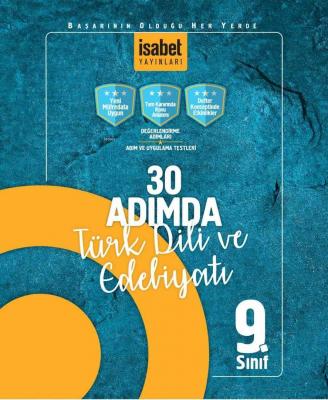 İsabet Yayınları 9. Sınıf 30 Adımda Türk Dili ve Edebiyatı Konu Özetli  Soru Bankası İsabet