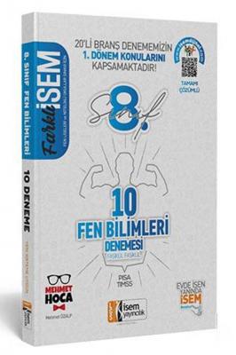 İsem Yayınları 8. Sınıf 1. Dönem LGS Fen Bilimleri 10 Deneme İsem