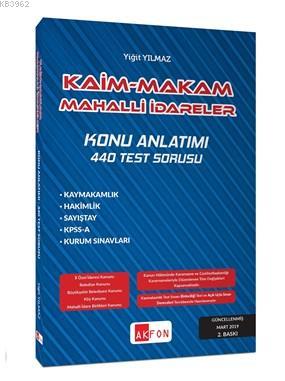 Kaim Makam Mahalli İdareler Konu Anlatımı 440 Test Sorusu