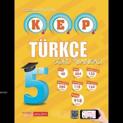 Kırmızı Beyaz Yayınları 5. Sınıf Türkçe Kazanım Destekli Soru Bankası 