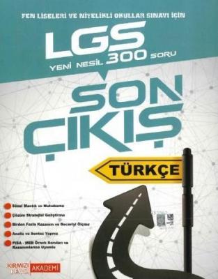 Kırmızı Beyaz Yayınları 8. Sınıf LGS Türkçe Yeni Nesil 300 Soru Son Çı
