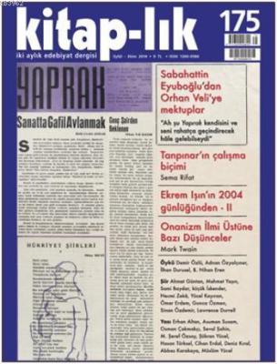 Kitap-lık Sayı: 175 Eylül - Ekim