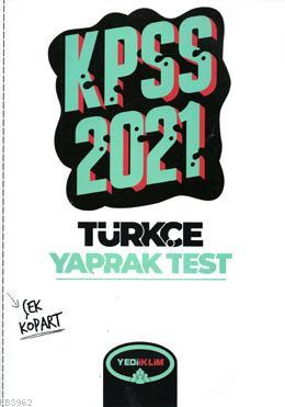 KPSS 2021 Türkçe Yaprak Test Kolektif