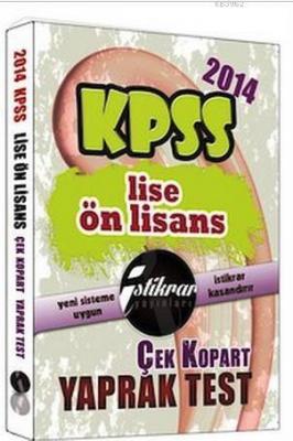 KPSS Lise Önlisans Çek Kopart Yaprak Test Komisyon