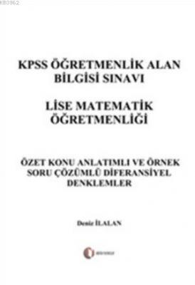 KPSS Öğretmenlik Alan Bilgisi Sınavı Lise Matematik Öğretmenliği - Diferansiyel Denklemler