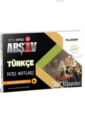 KPSS Türkçe Arşiv Ders Notları Video Destekli 2018