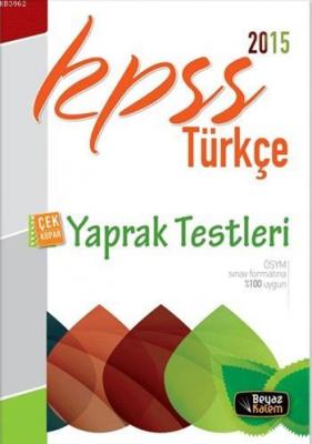 KPSS Türkçe Çek Kopar Yaprak Test 2015 Kolektif