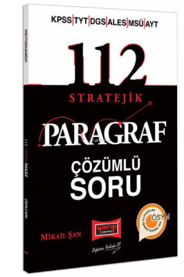 KPSS YKS DGS ALES MSÜ 112 Stratejik Çözümlü Soru Bankas