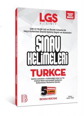LGS Türkçe Sınav Kelimeleri 5 Deneme İlaveli Benim Hocam Yayınları Mel