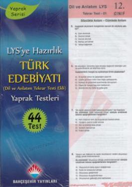 LYS'ye Hazırlık 12. Sınıf Türk Edebiyatı Yaprak Testleri Kolektif