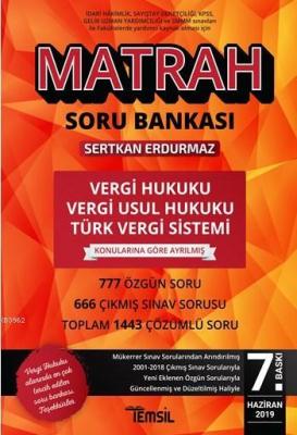 Matrah Vergi Hukuku Vergi Usul Hukuku ve Türk Vergi Sistemi Çözümlü Soru Bankası