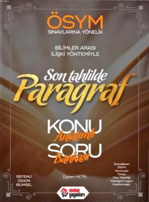 Metin Yayınları ÖSYM Sınavlarına Yönelik Son Tahlilde Paragraf Konu Anlatımlı Soru Bankası Metin