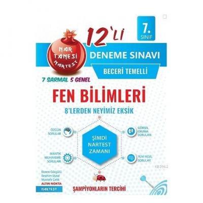Nartest Yayınları 7. Sınıf Fen Bilimleri Nar Tanesi 12 li Deneme Sınavı Nartest