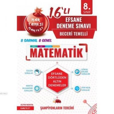 Nartest Yayınları 8. Sınıf Matematik 16 lı Efsane Deneme Sınavı Nartes