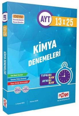 Nego Yayınları AYT Kimya Tamamı Video Çözümlü 13x25 Branş Deneme Nego