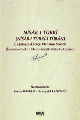 Nisab-ı Türki (Nisab-ı Türki-i Turan) Çağatayca Farsça Manzum Sözlük S