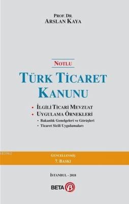 Notlu Türk Ticaret Kanunu