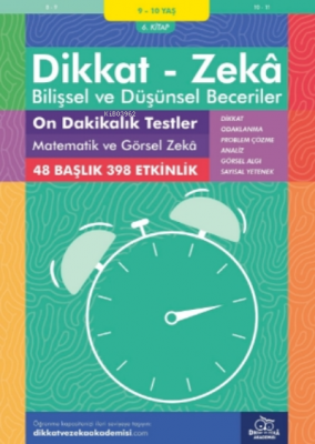 On Dakikalık Testler Matematik ve Görsel Zeka ( 9 - 10 Yaş 6.Kitap - 398 Etkinlik )