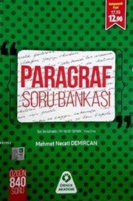 Örnek Akademi Yayınları Paragraf Soru Bankası Örnek Akademi