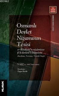 Osmanlı Devlet Nizamının Tesisi