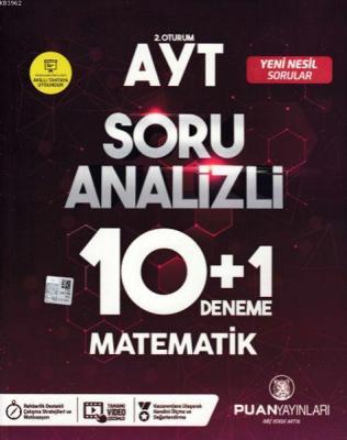 Puan Yayınları AYT Matematik Soru Analizli 10+1 Deneme Puan Kolektif