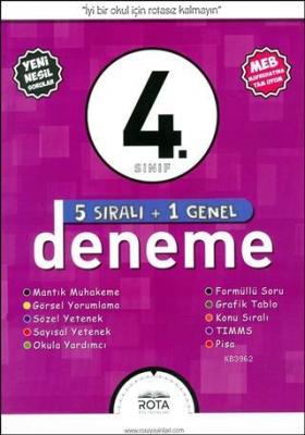 Rota Yayınları 4. Sınıf 5 Sıralı + 1 Genel Deneme Sınavı RTY Rota