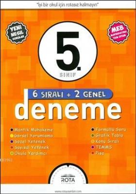 Rota Yayınları 5. Sınıf 6 Sıralı + 2 Genel Deneme Sınavı RTY Rota