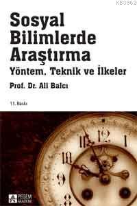 Sosyal Bilimlerde Araştırma Ali Balcı