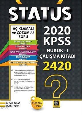 Status 2020 Kpss Hukuk - 1 Çalışma Kitabı M. İlker Tekir B. Fatih Avşa