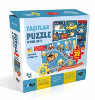 Taşıtlar Puzzle Oyun Seti (4+Yaş)