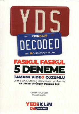 YDS Decoded Tamamı Video Çözümlü 5 li Deneme Kolektif